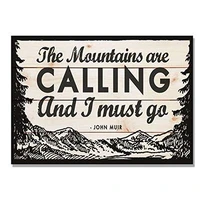 new metal tin sign the mountains are calling and i must go metal tin sign for wall decor 8x12 inch