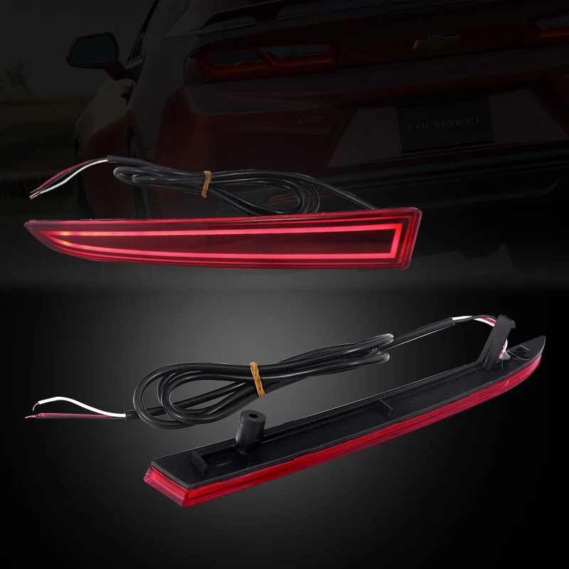 IJDM OEM 3D оптический стиль светодиодный бампер отражатель фары для- Chevy Camaro задние противотуманные фары и тормозные задние фонари светодиодный лампы