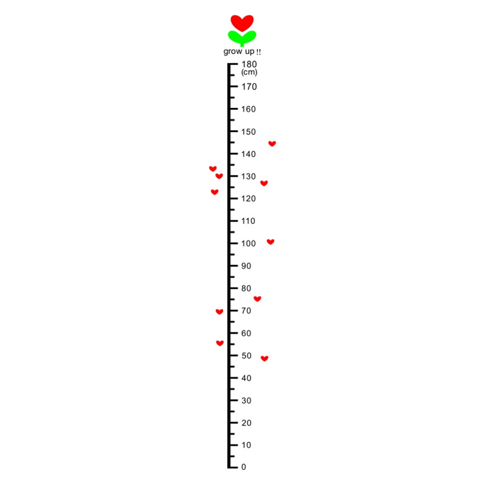 Новые измерения высоты стикеры Настенные акриловые дерево Sprouts сердце Ростомер