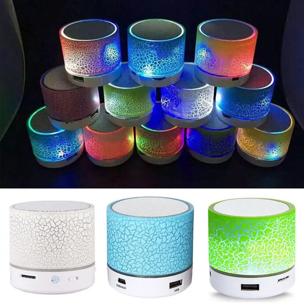 Bluetooth Динамик с Led светильник Портативный мини Беспроводной плеер USB радио Fm Mp3