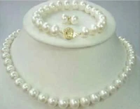 2014 new fashion charming8 9mm akoya cultured pearl necklace bracelet earring set bv145