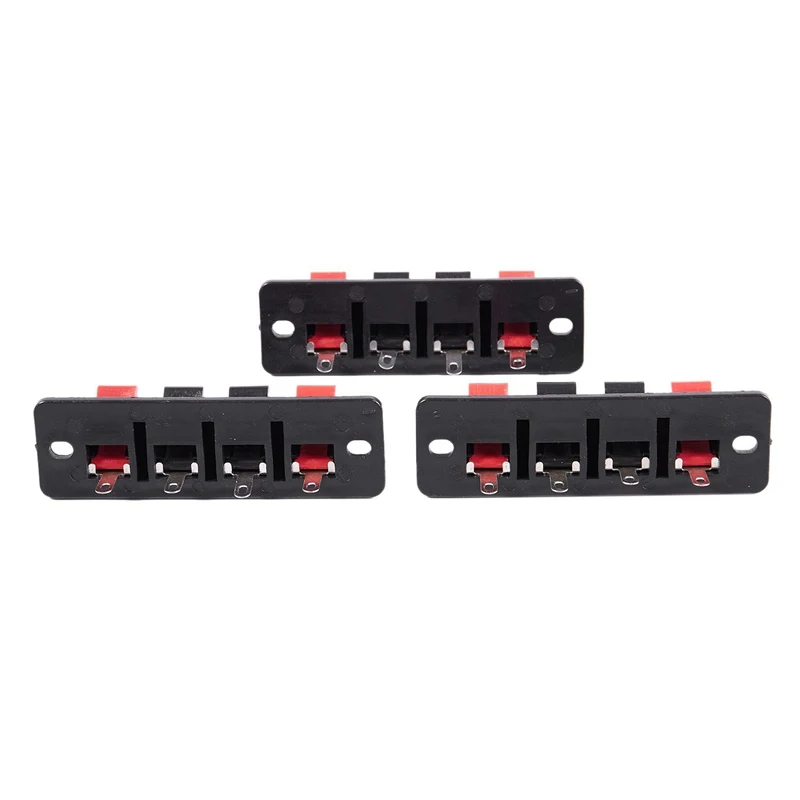 3 шт. 4 pin красного и черного цветов на весну Давление аудио разъем платы