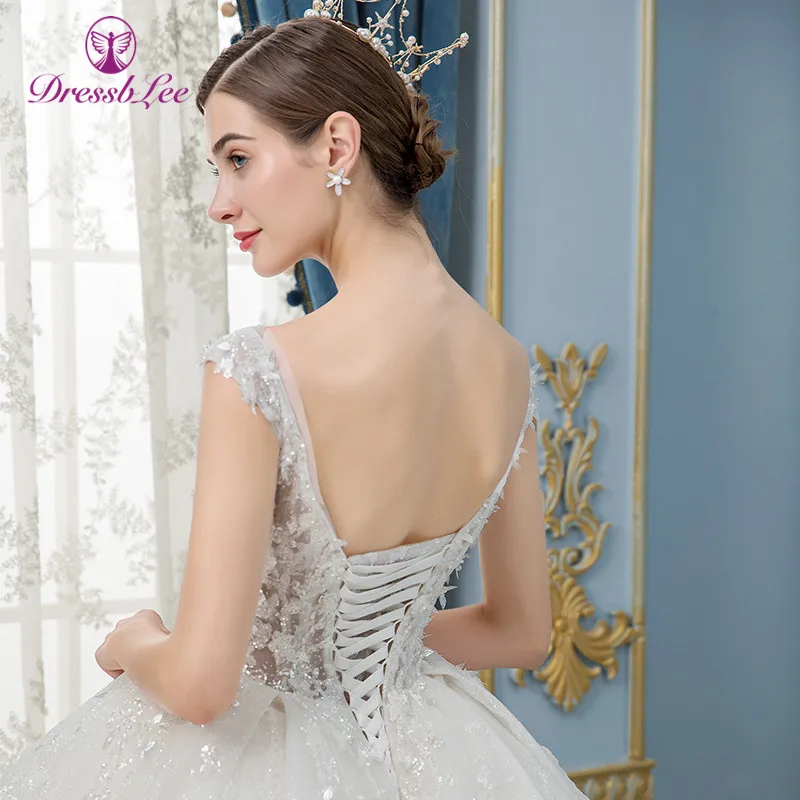 DressbLee бальное платье свадебное размера плюс с бисером Роскошные свадебные платья