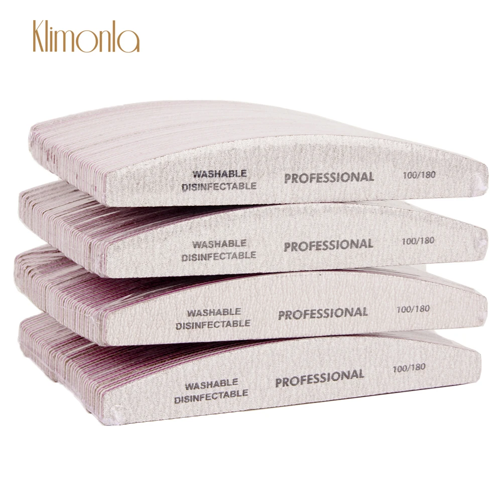 

Professional 100pcs/lot Gray Boat Nail File Double Side Nail Sanding Buffing Blocks Nail Polish For Manicure Pedicure Care Tools