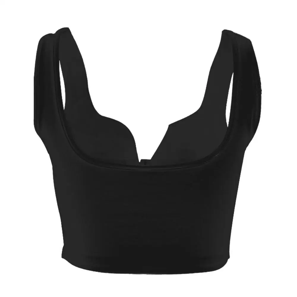 Женский сексуальный топ на бретелях однотонный без рукавов футболка с глубоким