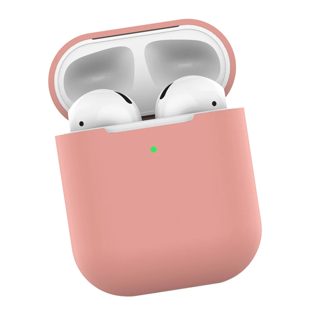 Coral Orange Силиконовый чехол s Чехол для Airpods 1 2 защитный чехол для наушников чехол для Apple Airpods Air pod 1 2 чехол противоударный чехол - Цвет: Coral Orange