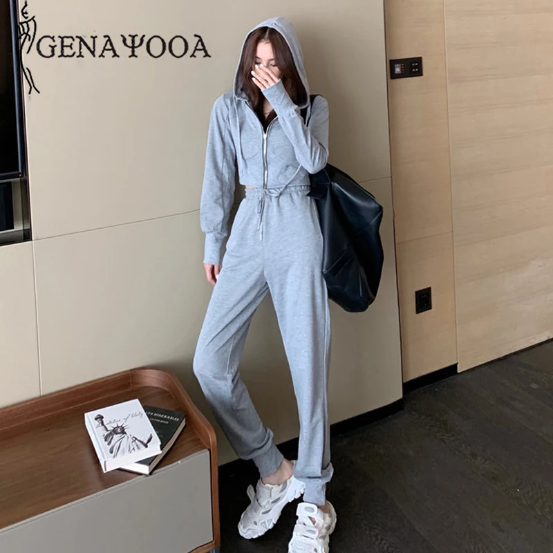 Genayoa спортивный костюм женский зимний с длинным рукавом комплект из двух