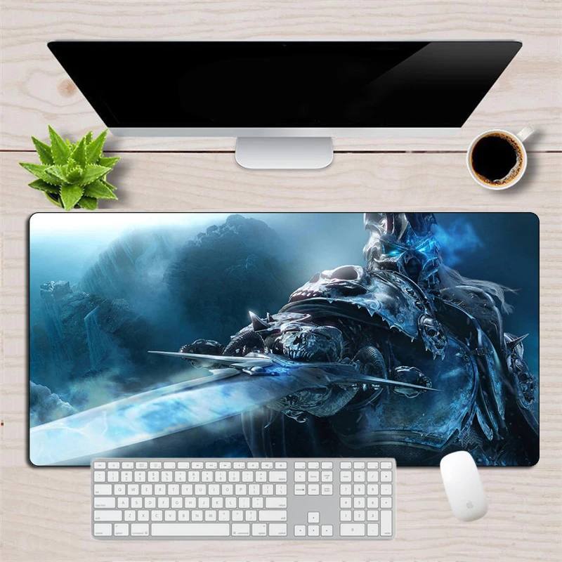Большой игровой коврик для мыши World of Warcraft XL 60x30 см резиновый Otaku с фиксацией по
