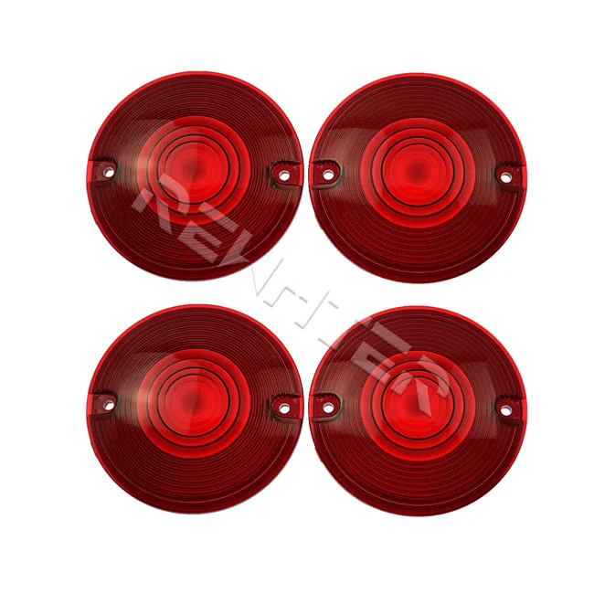 4pcs red 2pcs/4pcs Motorcycle Turn Signal Light Cover Red Clear Smoke Orange Lens For Harley Touring Electra Glides Road King Ultra Glide - Цвет: 4pcs red