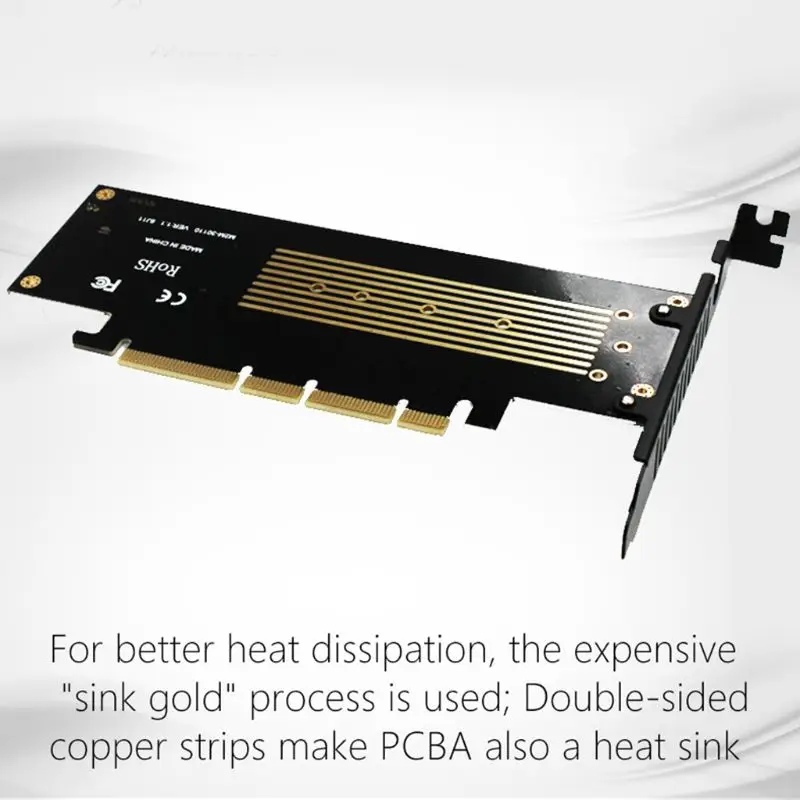 

M0XE M.2 NVMe Adapter to PCIE3.0 GEN3 M.3 Built-in Turbo Fan for 2230-22110 Size NVME GEN3 M.3 Expansion Card