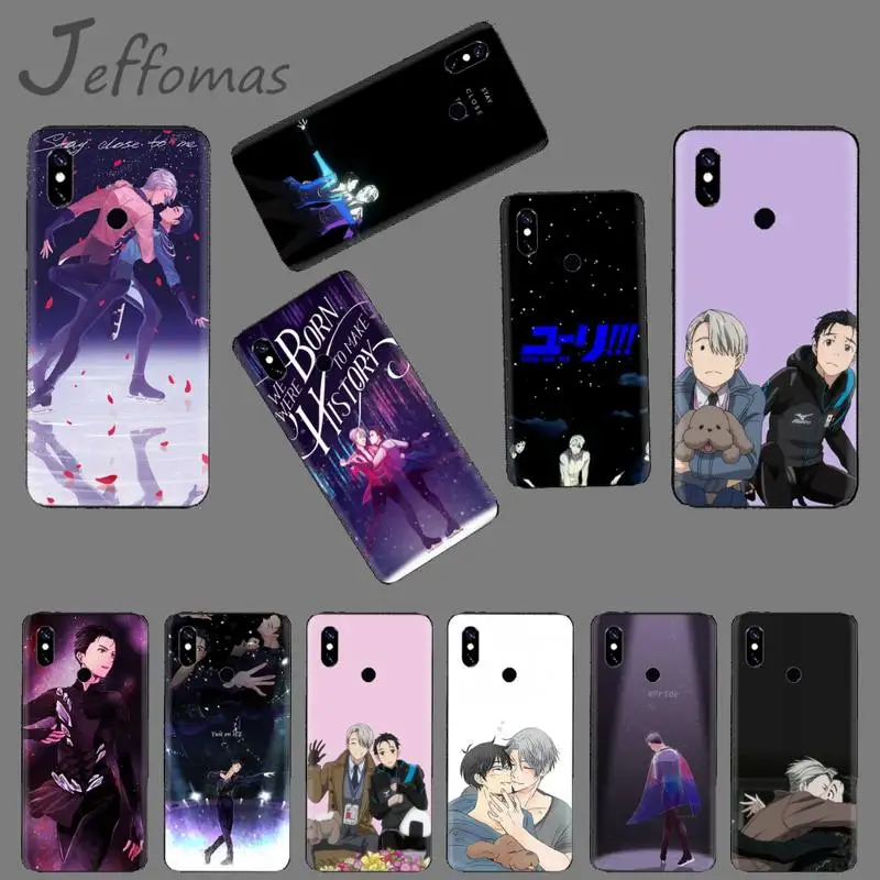 Yuri on ice Animation TV boy черный мягкий чехол из ТПУ для телефона xiaomi Redmi 5 5A plus 7A 8 note 2 3 4 6 7 GO