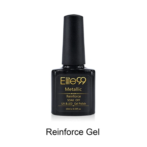 Reinforce Gel Elite99 10 мл металлизированные глянцевые Гель-лак для ногтей металлический титановый Декоративный Лак для ногтей необходимо металлический верх пальто универсальная ногтей маникюрный лак - Цвет: Reinforce Gel