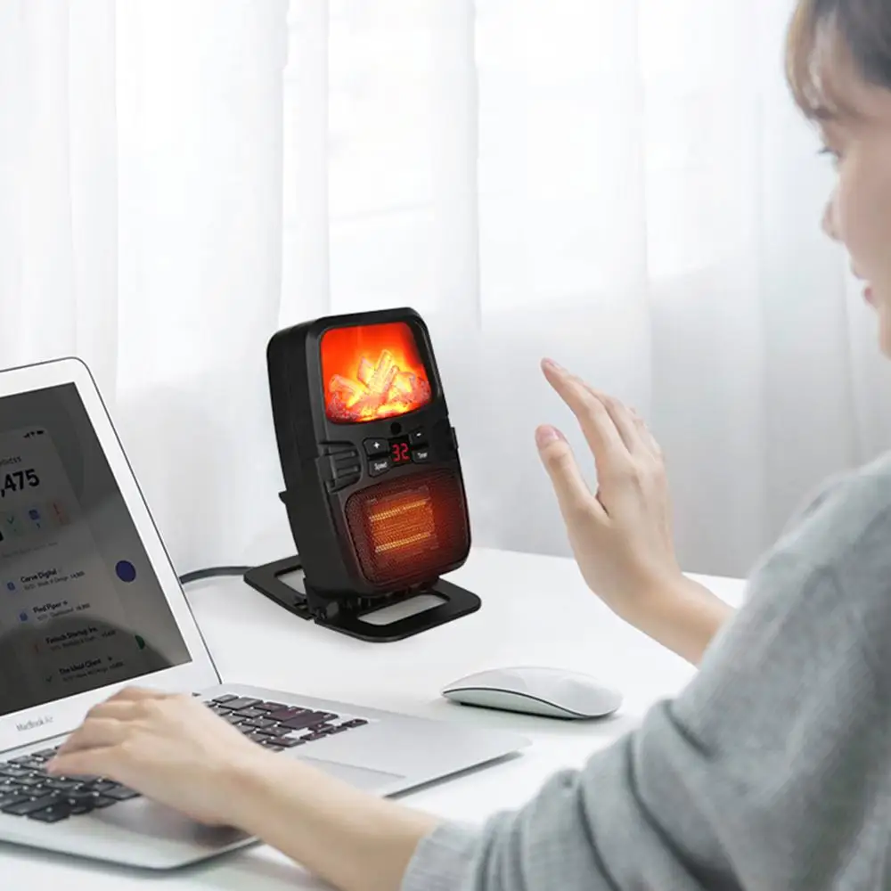 1000 Вт портативный Электрический пламенный нагреватель компактный