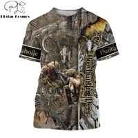 2021 summer hipster men t shirt bowhunting deer camo 3d printed harajuku short sleeve t shirt unisex casual tops tx0164