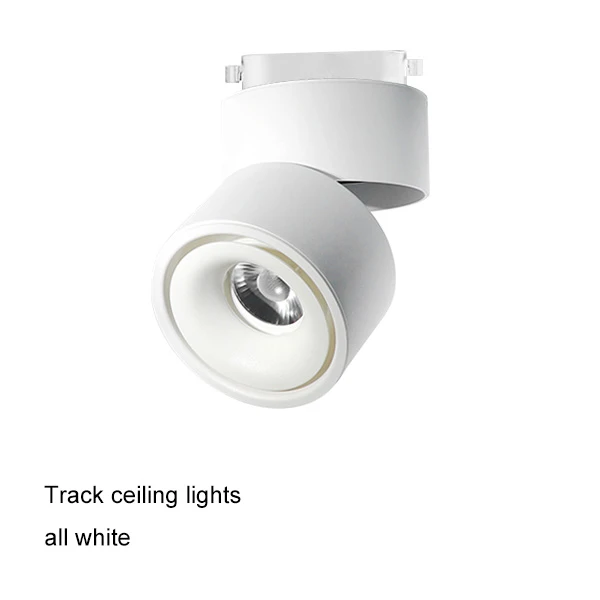 track all white Surface Mounted LED Ceiling Lights Kitchen Fixtures COB Back ground Spot Lamp Angle Adjustable Black White Lampshade AC85-265V - Цвет корпуса: track all white