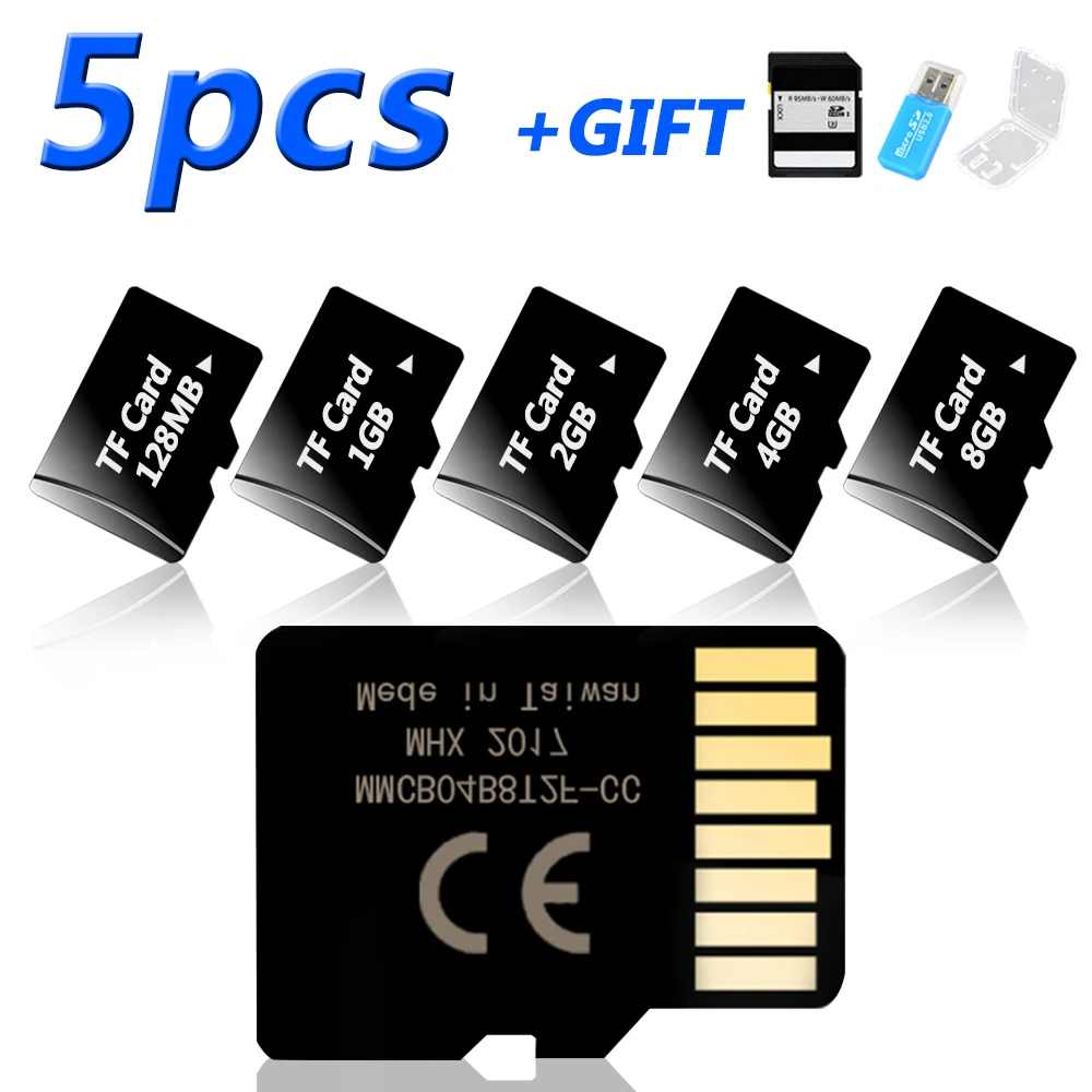 

5 шт. Высокоскоростные Флэш-Карты памяти 512 ГБ 256 ГБ 128 Гб Micro SD карты 64 ГБ 32 ГБ 16 ГБ класс 10 8 ГБ 4 ГБ TF-карта для телефона/планшета ПК