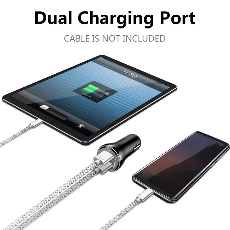 Автомобильное зарядное устройство Quick Charge 3 0 два usb порта адаптер для быстрой