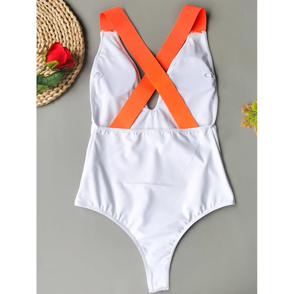 

Cross Backless Swimwear Women One Piece Swimsuit Female 2021 New Sexy Bandage Bodysuit Swimsuit Monokini Bathing Suits Swim Lady