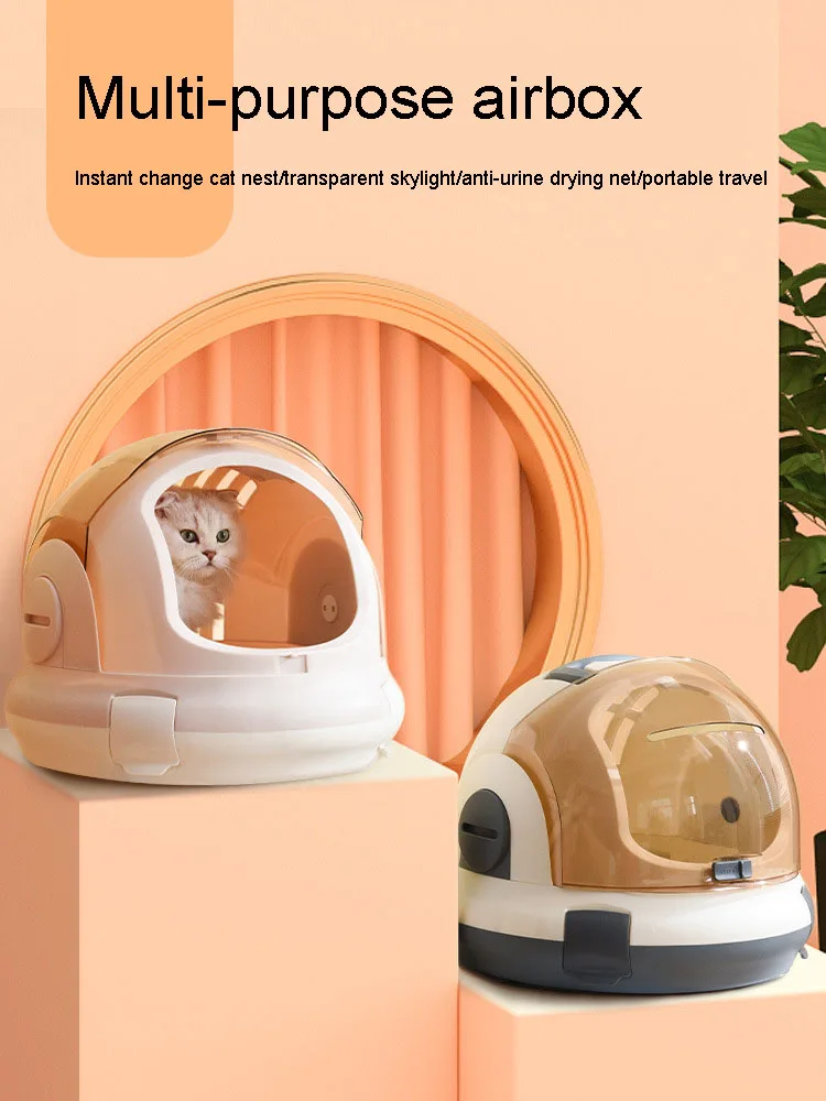 

Переносной рюкзак в виде капсулы для кошек, удобная переносная дышащая сумка для путешествий, двухцелевое гнездо для кошек, товары для дома...