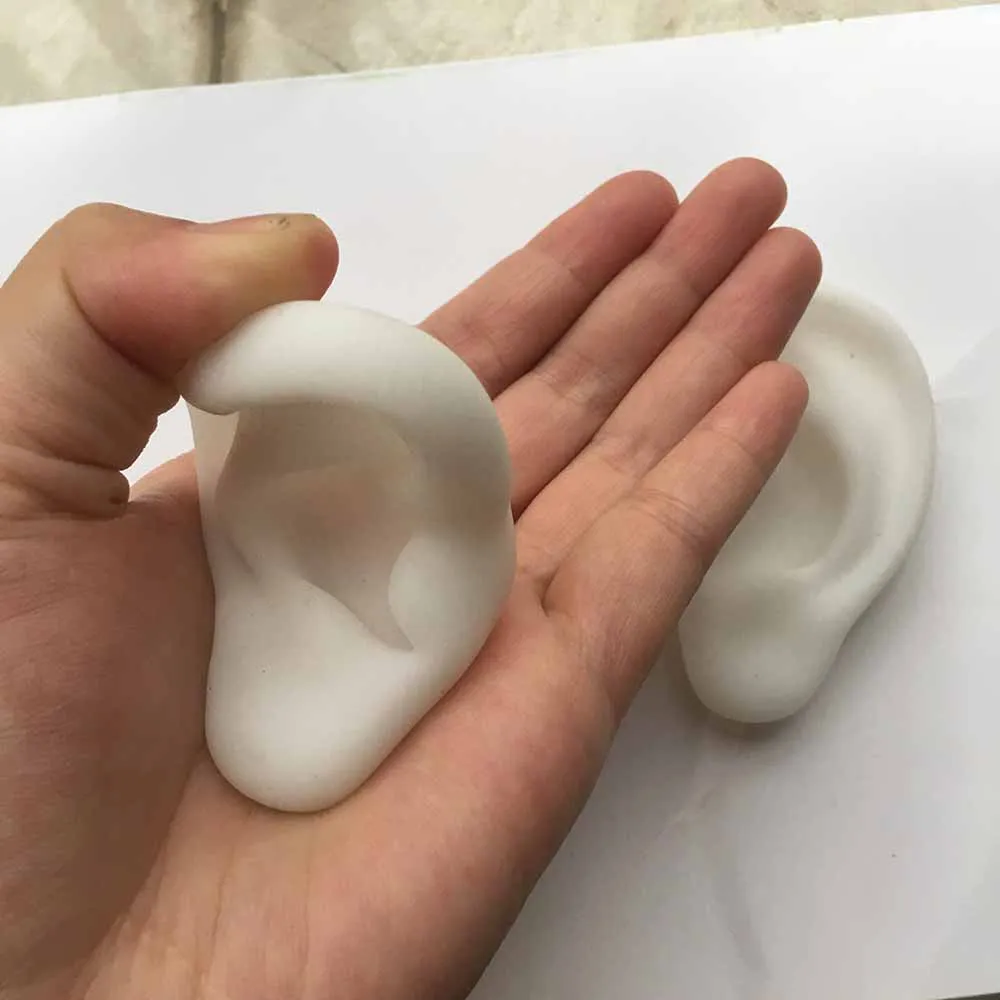 Модель уха силиконовая Ушная акупунктурная тренировочная модель правые и левые