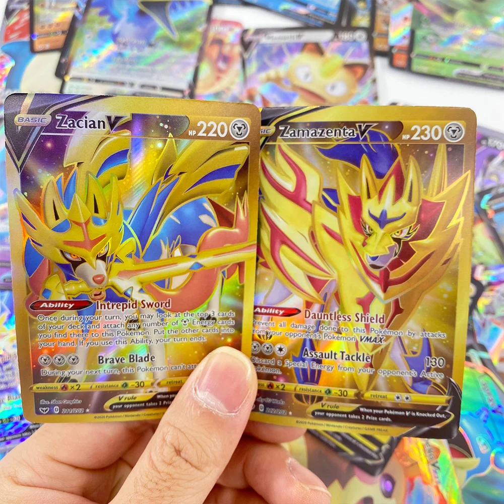 Французские и английские карточки игры GX Pokemon Battle Carte Trading Vmax TAG командные карты