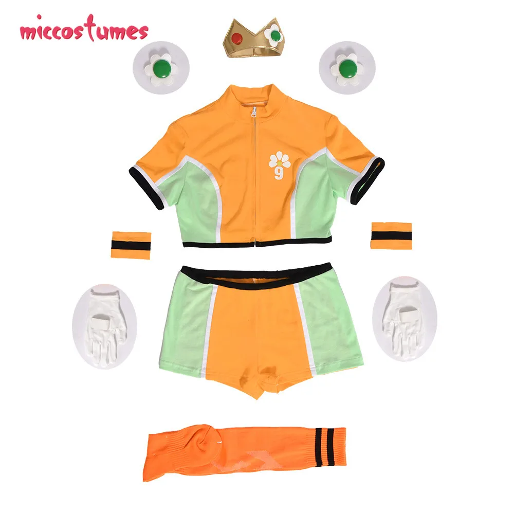 

Mario Strikers Princess Daisy Costume with Crown and Earrings