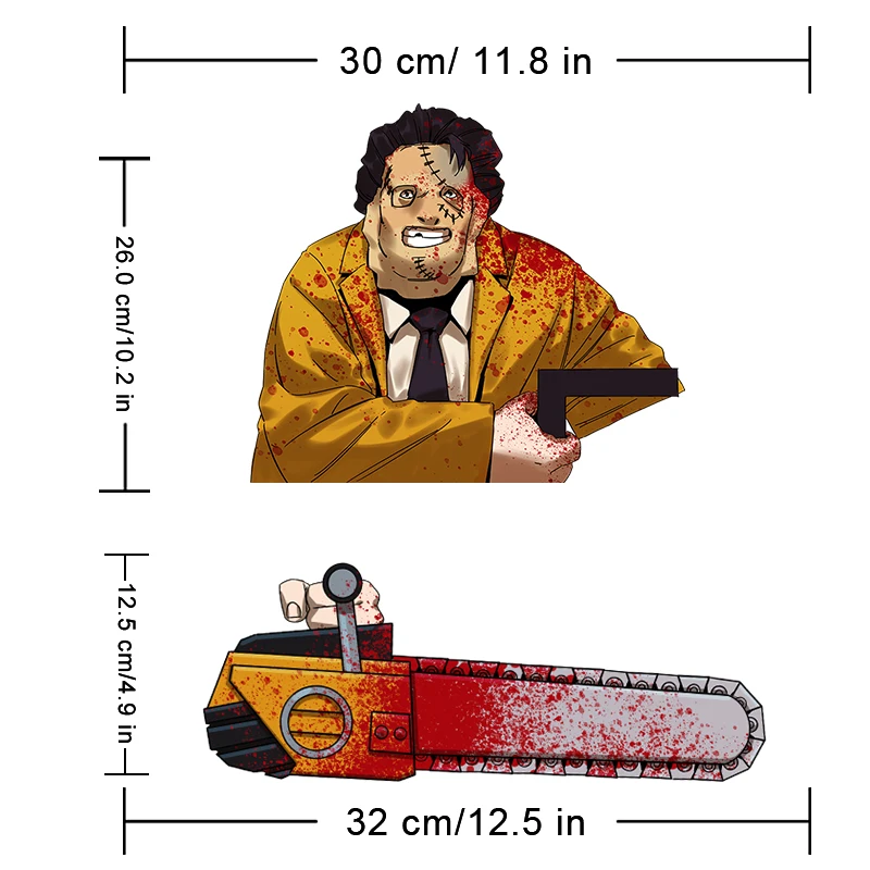 WIPERSIGNS страшные кожаные мужские развевающиеся наклейки для стеклоочистителей