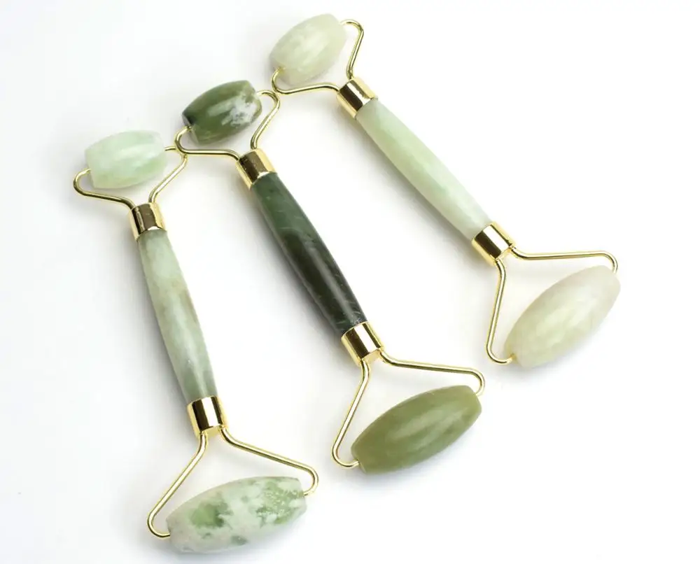 Природная чакра нефрит резной Рейки Кристалл Исцеления гуаша Красота роликовый