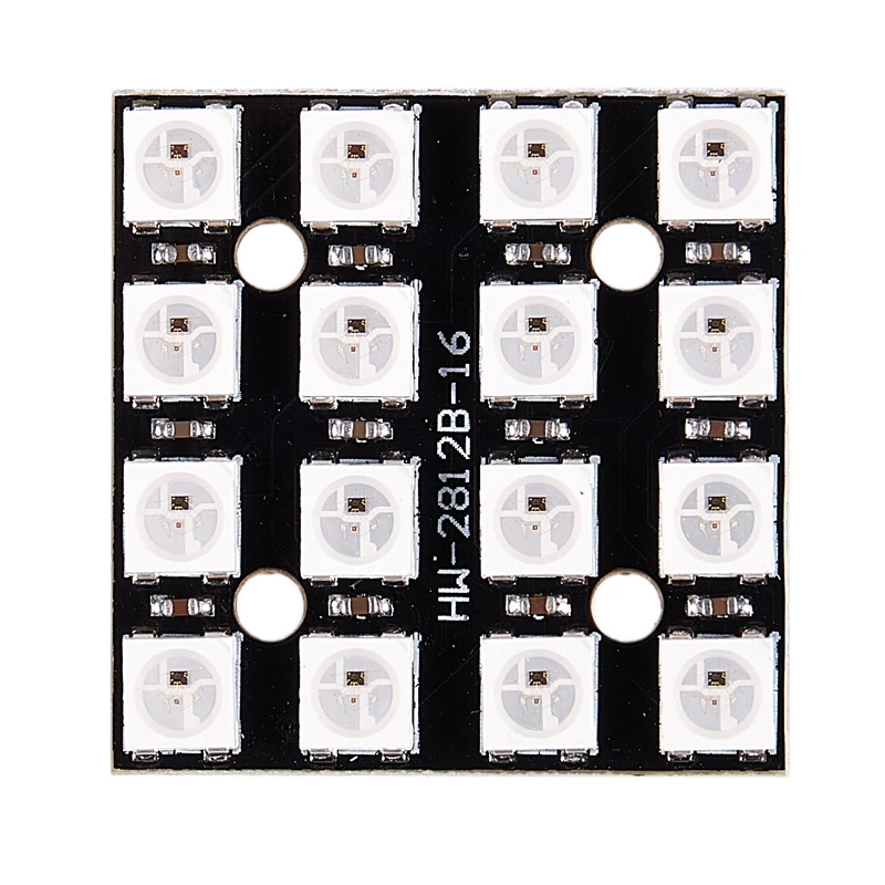 Промо акция! WS2812B 16 бит 4*4 Full Цвет 5050 RGB светодиодный светильник Панель источник