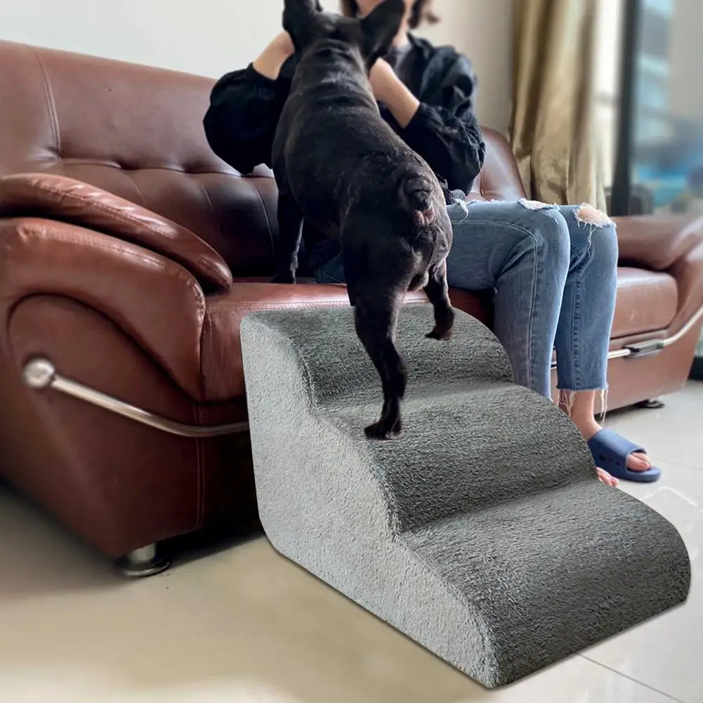 

Pet supplies climbing ladder slope dog stairs sponge steps removable non-slip slope climbing removable bed ladder small dog tedd