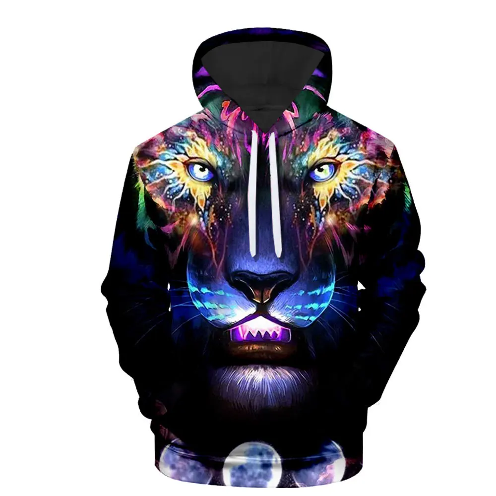 

Men'S Domineering Tiger Sweatshirt 3D Digital Animal Print Top Casual Hooded Pullover Manufacturer Wholesale