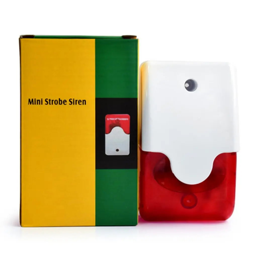 WS-103 Проводная Стробоскопическая сирена для дома 12 В звуковой светильник