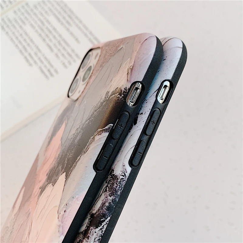Модный Цветной чехол для телефона с рисунком &quotКартина маслом&quot Iphone 11promax Xs Max