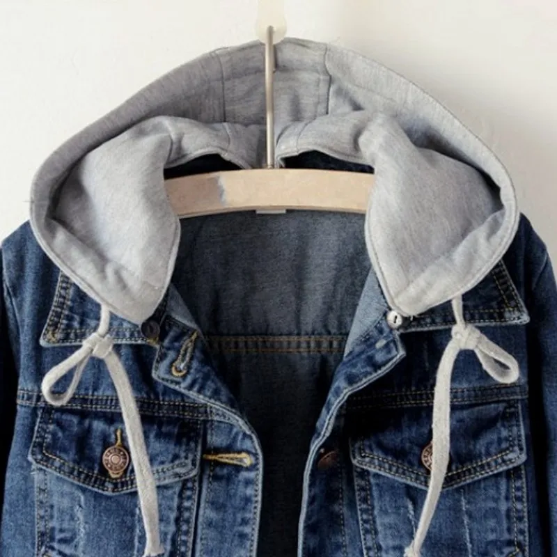 Джинсовое короткое пальто для женщин весна 2020 приталенная куртка с длинным