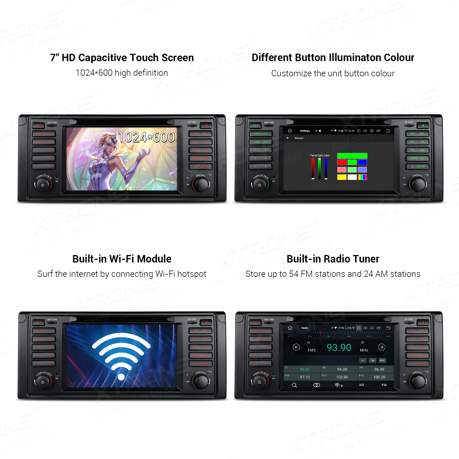 Автомобильный DVD-плеер XTRONS плеер на Android 10 0 с 7 &quotэкраном GPS OBD TPMS Wi-Fi для BMW E39 M5 1999 2000