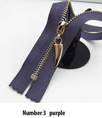 purple 30 цветов Длина 50 см близкий конец золотая металлическая застежка-молния для шитья молнии одежды аксессуары молнии DIY инструменты на цветной молнии P106 - Цвет: purple