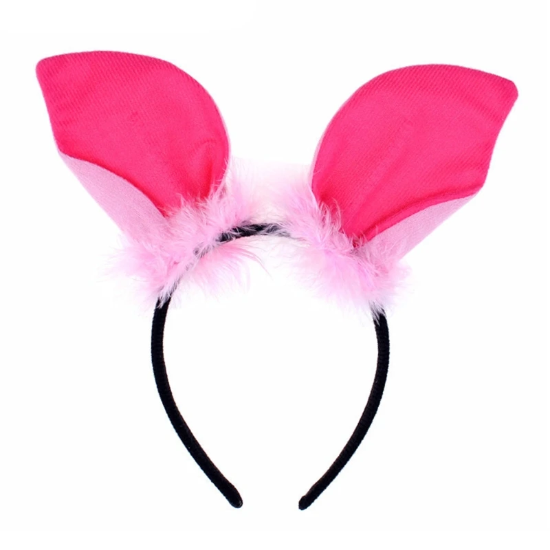 

Zoo Animal Ears Headband Jungle Cartoon Short Plush Hair Hoop Cosplay Party Prop R2LE