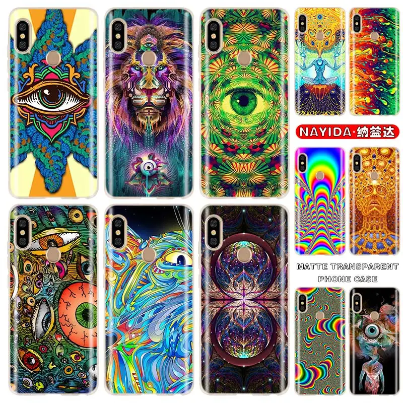 

Soft Silicone Case For Xiaomi Redmi Note 11 10 9 8 7 Pro Max 10s 9s 8t 4G 5Gr Psychedelic Trippy Art