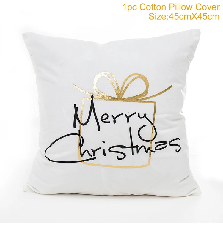 cushion cover 2 Рождественская Золотая Подушка, покрывало с рождеством, украшение для дома,, рождественские украшения, счастливый год,, Navidad, товары - Цвет: cushion cover 2