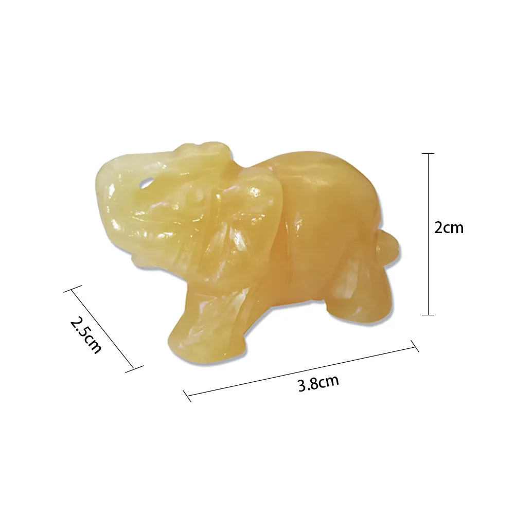 

1.5-Inch Elephant Animal Pocket Stone Carved Elephant Elephant Statue Figurine Jade Stone Elephant Home Decoration Ornament