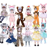 new 30 cm cute exquisite fashion doll accessories clothes skirt costume doll simulation animal costume set diy gift toy