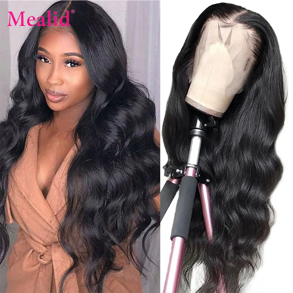 

13x4 Lace Frontal Human Hair Wigs 32Inch Lace Front Wigs Preplucked With Baby Hair Indian Human Hair Wigs For Black Woman