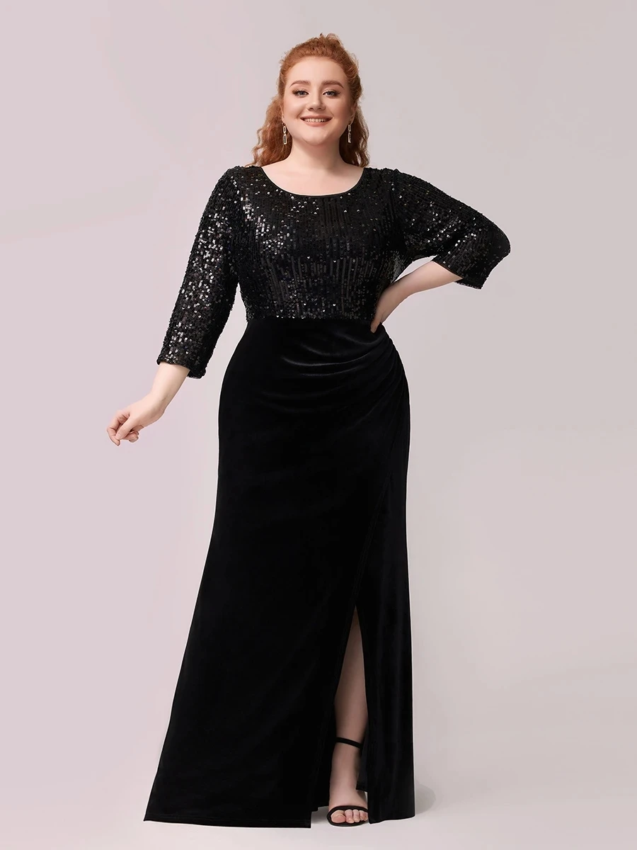 

Ever Pretty Fashion Mermaid Wholesale Plus Size Velvet Evening Dress Vestidos De Gala
