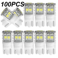 100x t10 w5w ceramics led waterproof wedge licence plate lights wy5w turn side lamp car reading dome light auto parking bulb 12v
