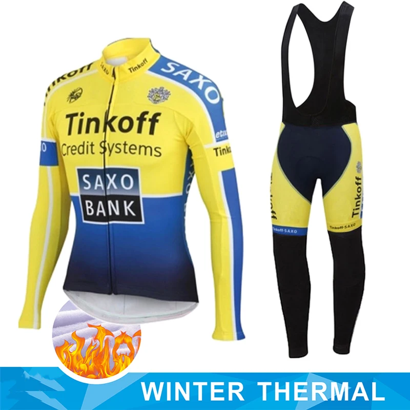 

Tinkoff 2022 одежда для велоспорта Pro Team зимние теплые флисовые мужские Вело-Джерси MTB велосипед maillot Ropa Ciclismo Спортивная одежда