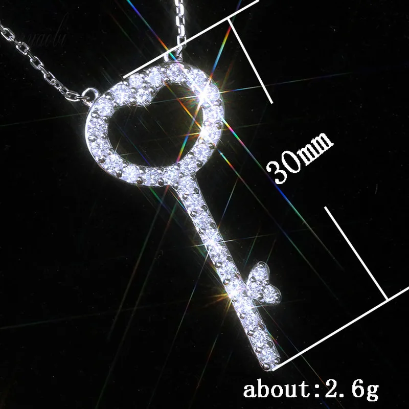 Модное креативное ожерелье для ключей с микро инкрустированным цирконием