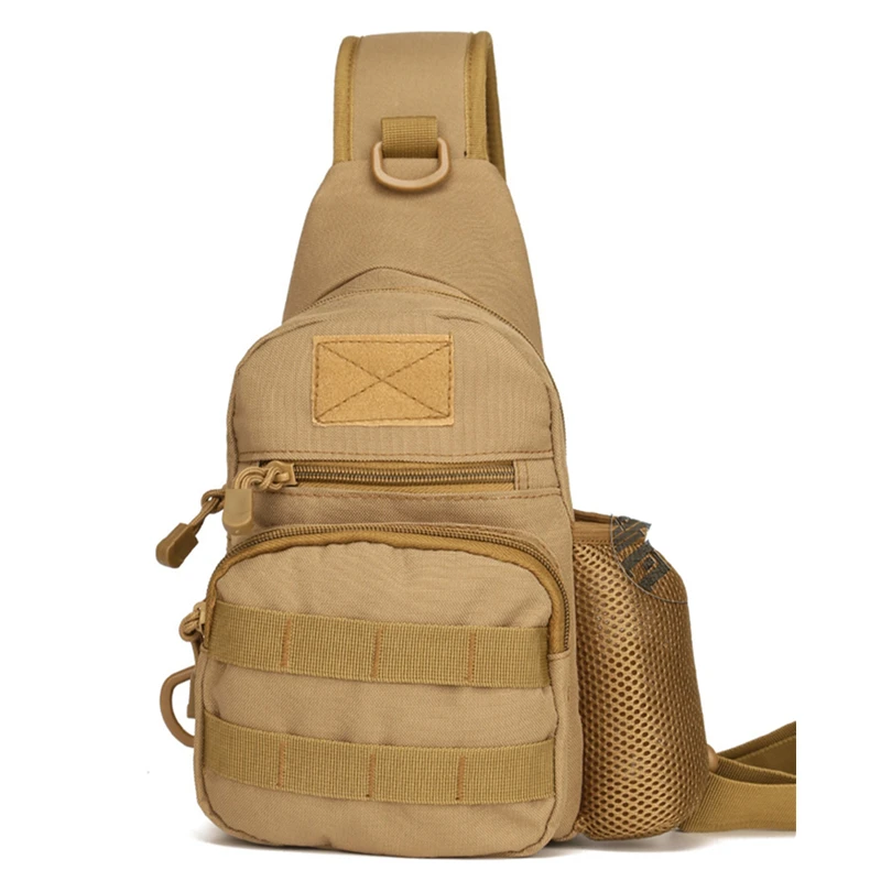 Online Çok Fonksiyonlu Taktik Göğüs çantası Ordu Fan Sürme Tek Omuz Kamuflaj Sırt çantası Su şişe Kapağı