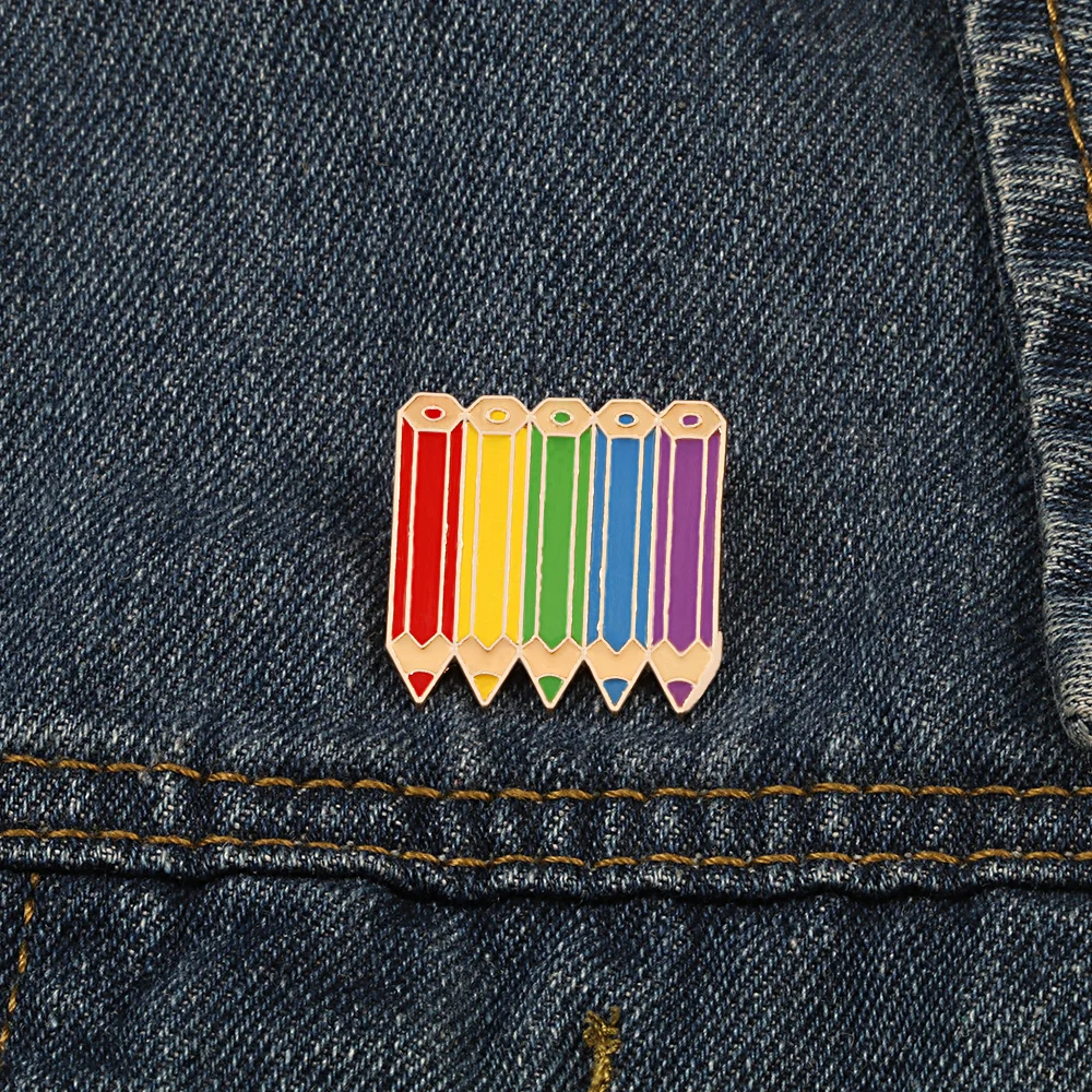 ЛГБТ геев лесбиянок дневной карандаш любовь сердце мороженое брошь женщины