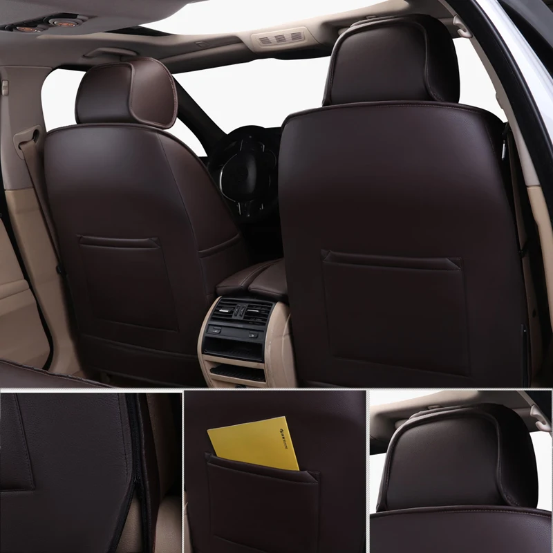 AutoDecorun 15 шт./компл. сиденье из натуральной кожи чехлы для Volvo V40 аксессуары чехол