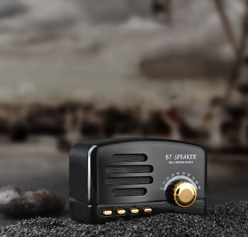 Мини Bluetooth-колонка в стиле ретро FM-радио сабвуфер портативный мини-динамик с
